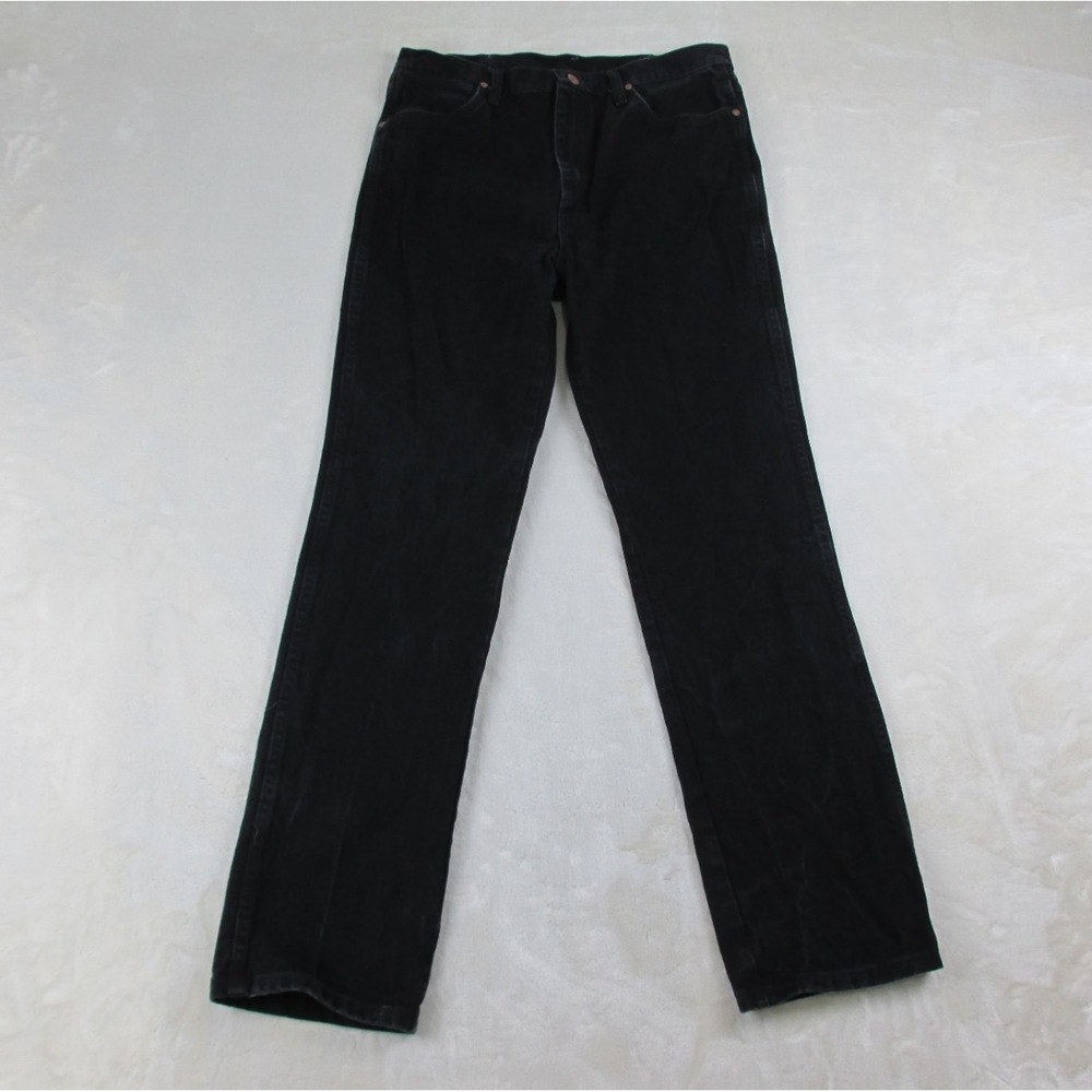 Wrangler Pants Mens 35 Black Denim Jeans Western 936WBK Pockets Casual 35X34*‎